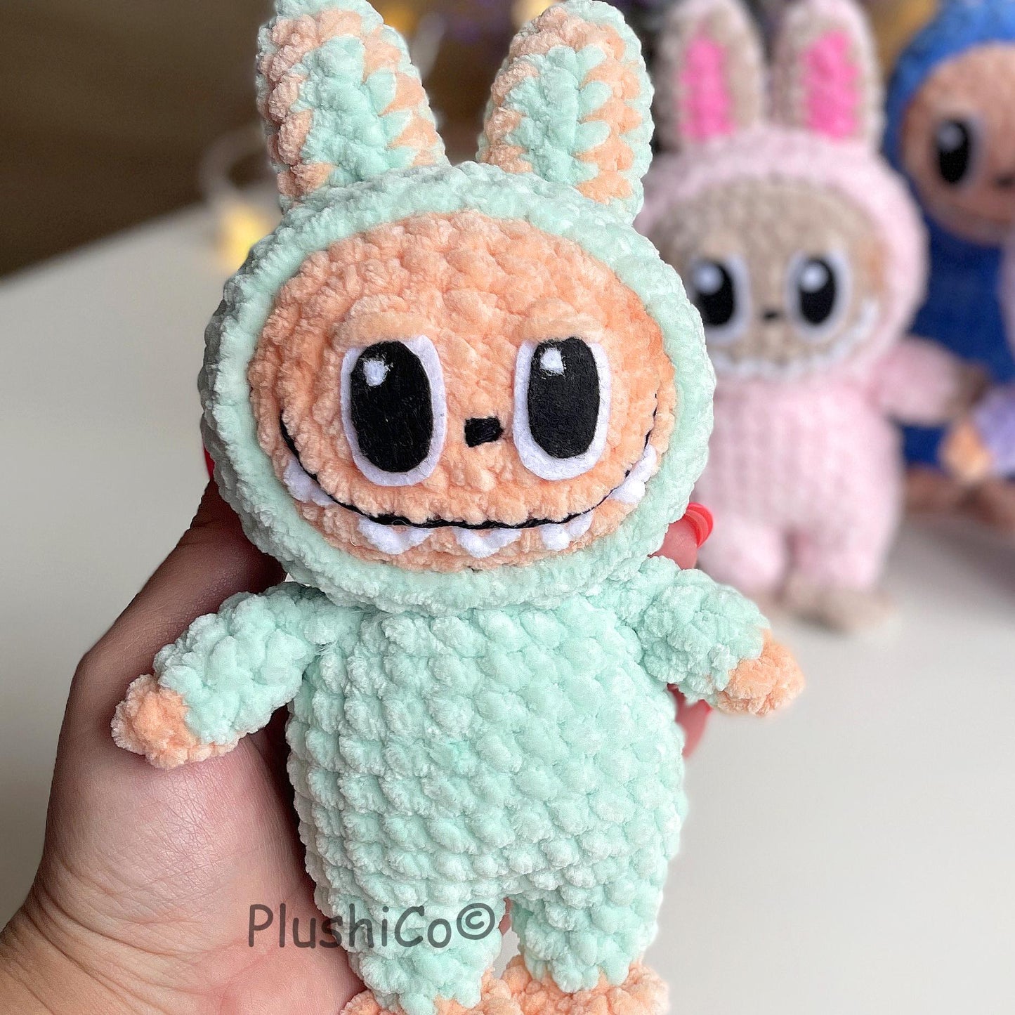 Labubu-Inspired Creepy Cute Bunny – Intermediate Crochet Pattern (PDF Download)