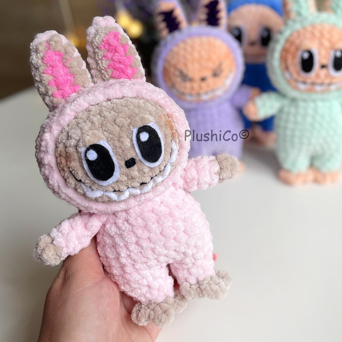 Labubu-Inspired Creepy Cute Bunny – Intermediate Crochet Pattern (PDF Download)