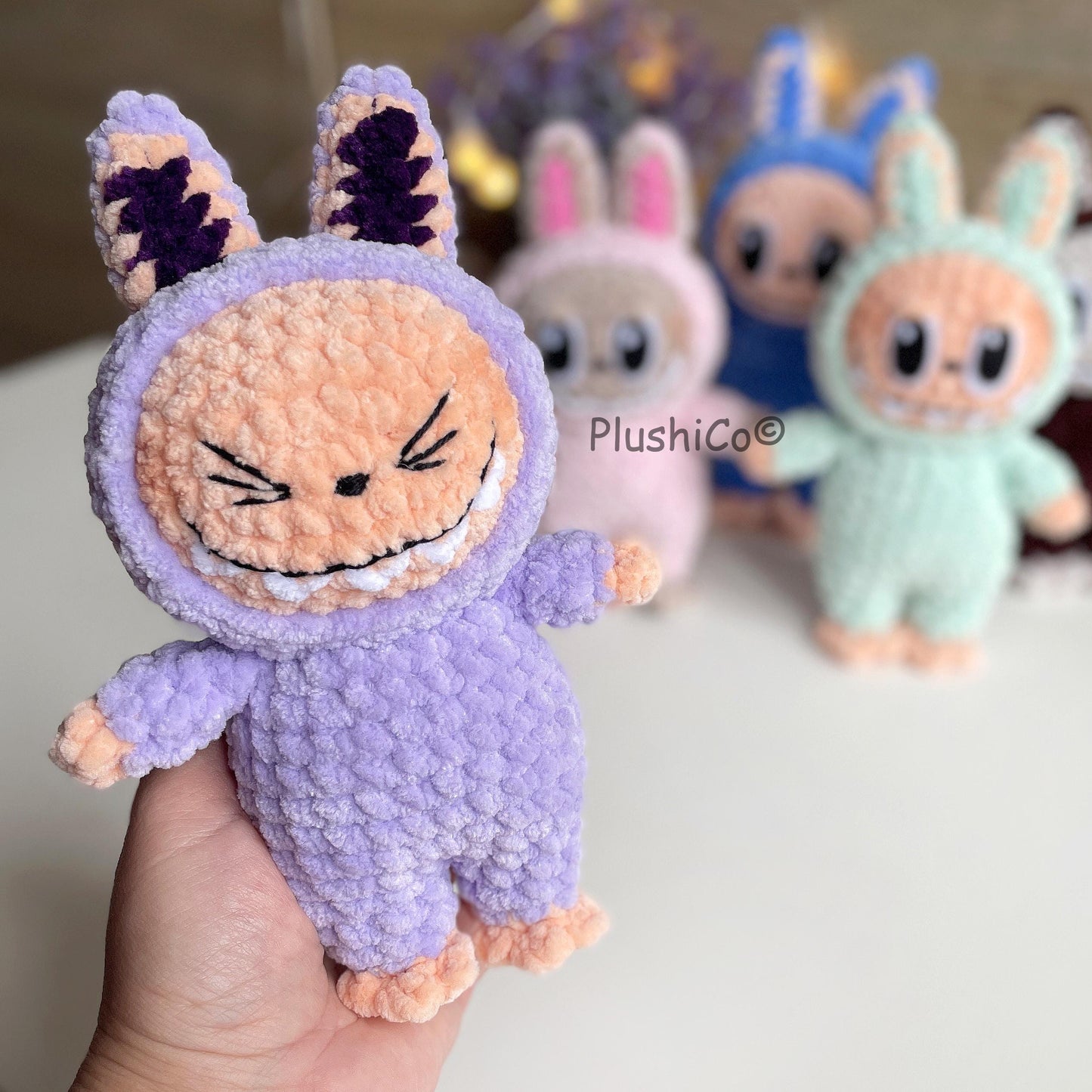Labubu-Inspired Creepy Cute Bunny – Intermediate Crochet Pattern (PDF Download)