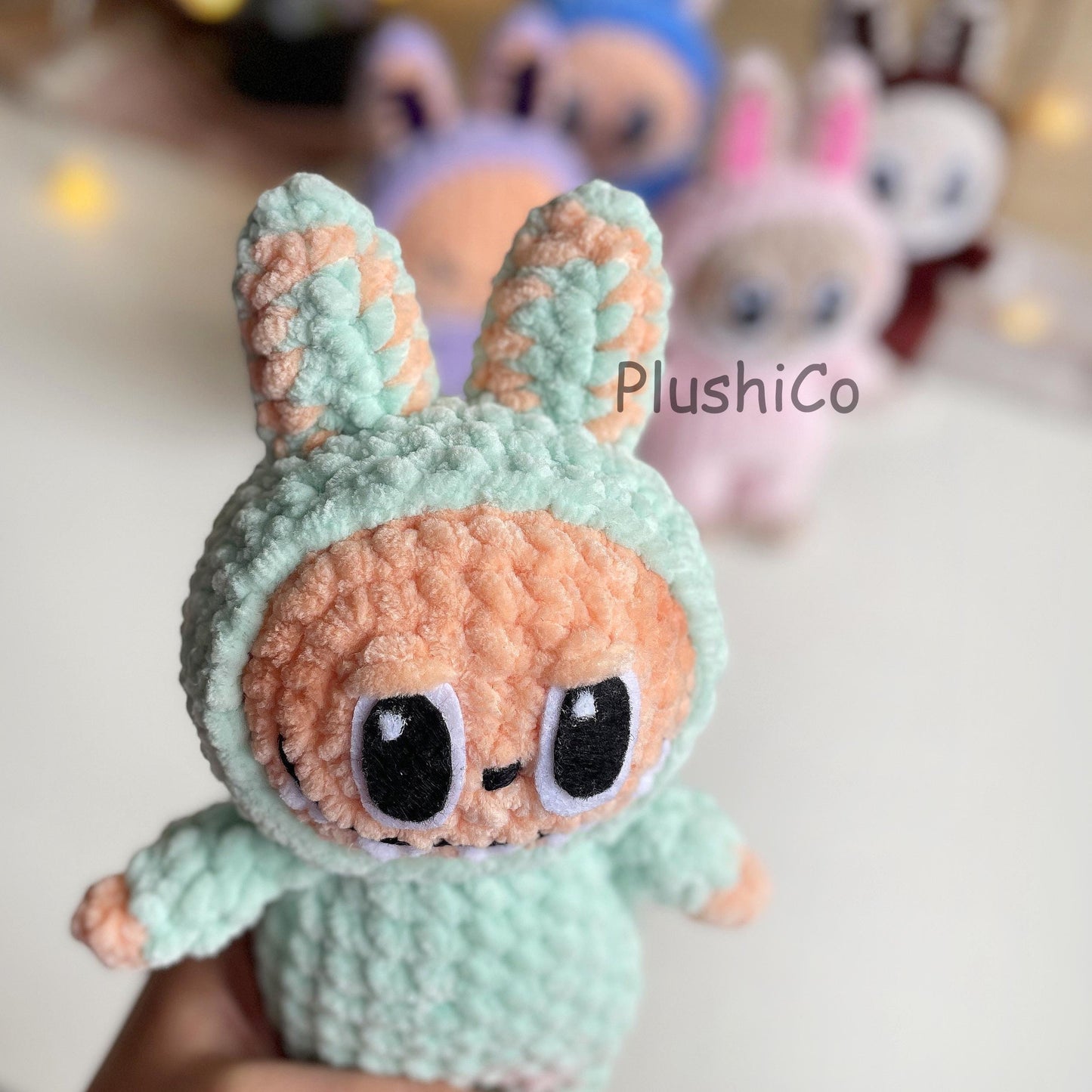 Labubu-Inspired Creepy Cute Bunny – Intermediate Crochet Pattern (PDF Download)