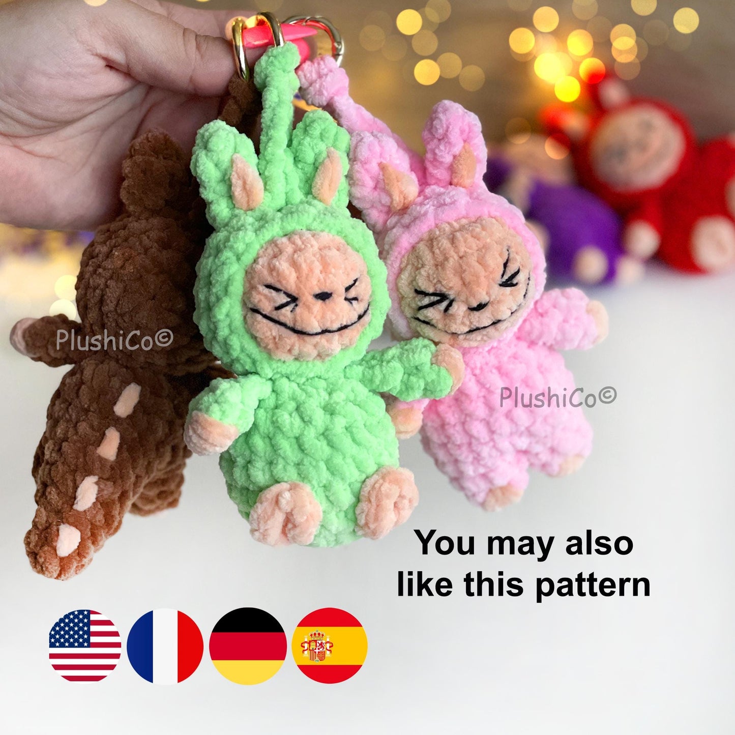 Labubu-Inspired Creepy Cute Bunny – Intermediate Crochet Pattern (PDF Download)